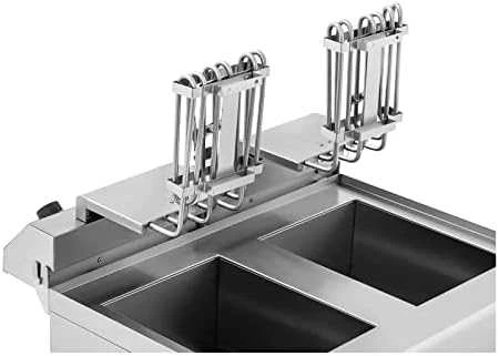 Royal Catering Dviguba dviejų kamerų gruzdintuvė su spintele 400V - 2x10L