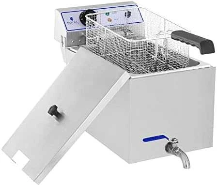 Gruzdintuvė Profesionali žuvies keptuvė su čiaupu 3000W 17L Royal Catering RCEF 15E