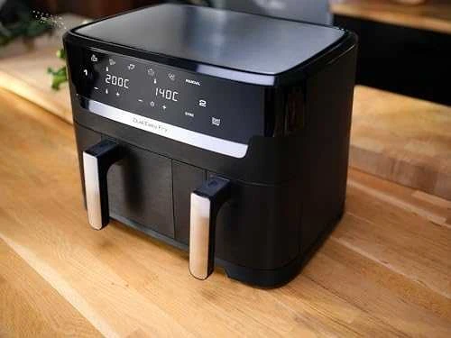 Gruzdintuvė TEFAL Dual Easy Fry Essential Airfryer | EY901N | Galia 2700 W | Talpa 8,3 L | Juodas