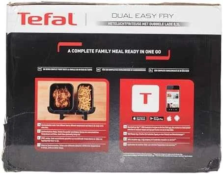 Gruzdintuvė TEFAL Dual Easy Fry Essential Airfryer | EY901N | Galia 2700 W | Talpa 8,3 L | Juodas