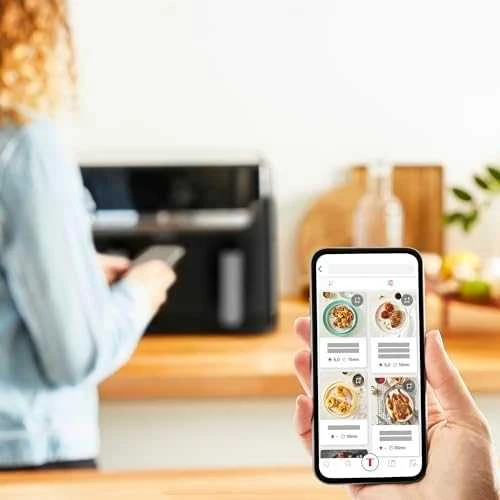 Gruzdintuvė TEFAL Dual Easy Fry Essential Airfryer | EY901N | Galia 2700 W | Talpa 8,3 L | Juodas