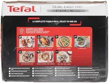 Gruzdintuvė TEFAL Dual Easy Fry Essential Airfryer | EY901N | Galia 2700 W | Talpa 8,3 L | Juodas