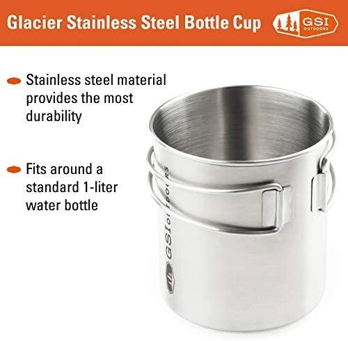Turistinis puodelis GSI Outdoors Stainless Bottle Cup/Pot 710 ml
