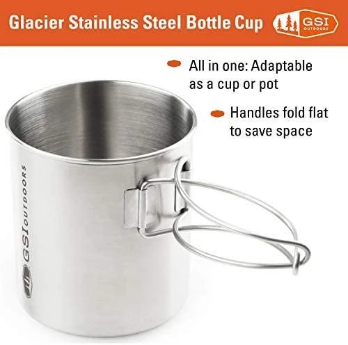 Turistinis puodelis GSI Outdoors Stainless Bottle Cup/Pot 710 ml