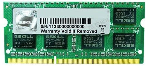 G.SKILL DDR3 SO-DIMM atminties modulis iš viršaus