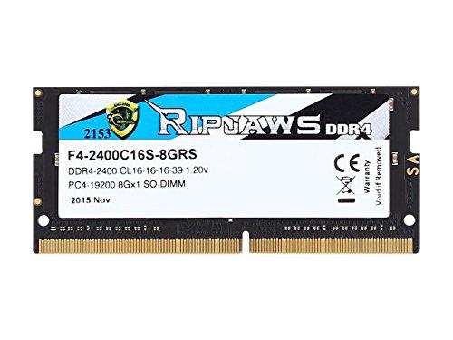 Nešiojamo kompiuterio atmintis Nešiojamojo kompiuterio atmintis G.Skill Ripjaws, SODIMM, DDR4, 8 GB, 2400 MHz, CL16 (F4-2400C16S-8GRS)