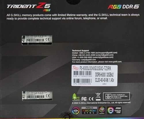 Operatyvioji atmintis (RAM)  G.Skill Trident Z5 RGB Extreme Performance DDR5, 64 GB