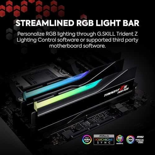 RAM G.Skill | Trident Z5 Neo RGB | 32 Kit (16GBx2) GB | DDR5 | 6400 MHz | PC/serveris | Registered No | ECC No