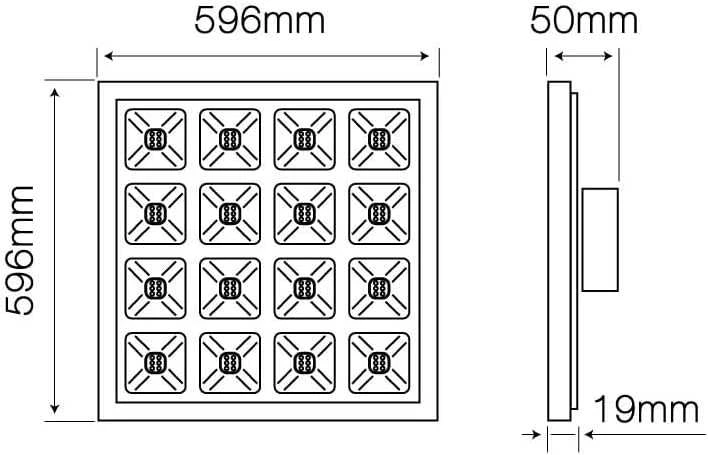 Ansmann LED šviestuvas 60x60, 230Vac 15-36W 2250-5040lm, 4000K neutraliai balta, DIORA, LED line