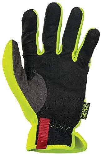 Mechanix Wear Pirštinės Mechanix FastFit® HiViz geltonos XL dydis. Rauktas rankogalis, dirbtinė oda, TrekDry®, šviesą atspindintys užrašai