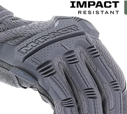 Mechanix Wear Pirštinės Mechanix M-Pact® Wolf Pilkas pilkos S dydis. Velcro, TrekDry®, dirbtinė oda, krumplių apsauga, antivibracinė deldo sritis