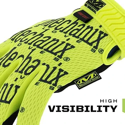 Mechanix Wear Pjūviams atsparios (5/D lygis delno srityje) apsauginės pirštinės Mechanix The Original® CR5 geltonos L dydis. Velcro, dirbtinė oda, TrekDry®, ryškios