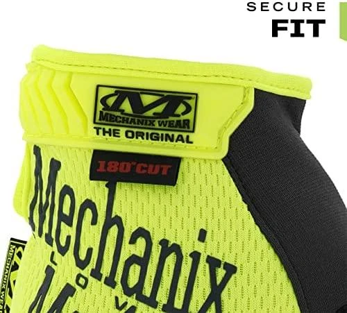 Mechanix Wear Pjūviams atsparios (5/D lygis delno srityje) apsauginės pirštinės Mechanix The Original® CR5 geltonos L dydis. Velcro, dirbtinė oda, TrekDry®, ryškios