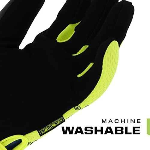 Mechanix Wear Pjūviams atsparios (5/D lygis delno srityje) apsauginės pirštinės Mechanix The Original® CR5 geltonos L dydis. Velcro, dirbtinė oda, TrekDry®, ryškios