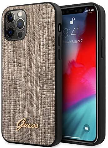 Dėklas Guess iPhone 12/12 Pro Lizard Cover Gold
