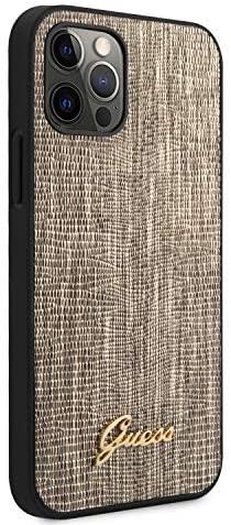 Dėklas Guess iPhone 12/12 Pro Lizard Cover Gold