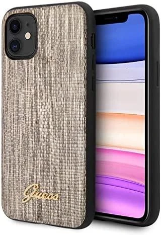 Guess dėklas skirtas Apple iPhone 12 Mini, Auksinė/Ruda
