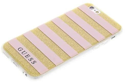 Guess iPhone 6 / 6S GUHCP6STGPI rožinis kietas dėklas Ethnic Chic Stripes 3D