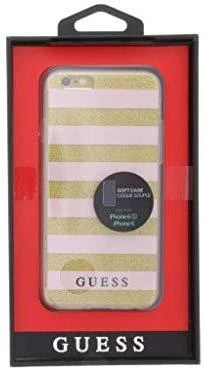 Guess iPhone 6 / 6S GUHCP6STGPI rožinis kietas dėklas Ethnic Chic Stripes 3D