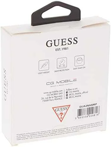 Dėklas GUESS GUA2SASMP AIRPODS 1/2 COVER Rožinis/Rožinis SAFFIANO SCRIPT METAL COLLECTION