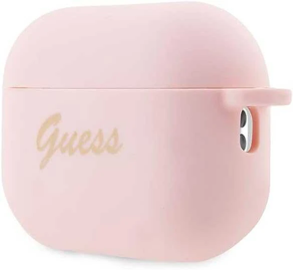Guess GUAP2LSCHSP AirPods Pro 2 (2022/2023) dėklas rožinės spalvos silikoninis Charm Heart Collection