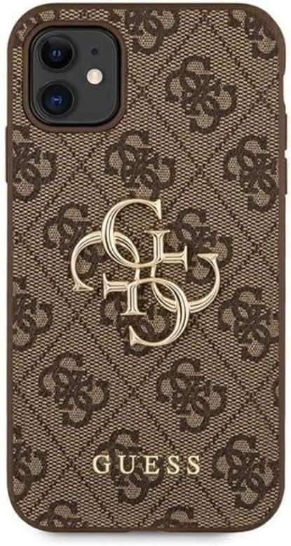 Guess Apple iPhone 11 / XR from the 4G Big Metal Logo series – dėklas telefonui rudos spalvos