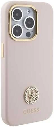 Dėklas GUESS GUHCP15XM4DGPPP IPHONE 15 PRO MAX 6.7 "LIGHT Rožinis/Rožinis HARDCASE SILICONE LOGO STRASS 4G