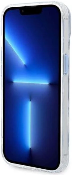 Guess GUHMP13MSAPSTK Apple iPhone 13 / 14 / 15 6.1″ juodos spalvos kietas dėklas Peony Logo Plate MagSafe