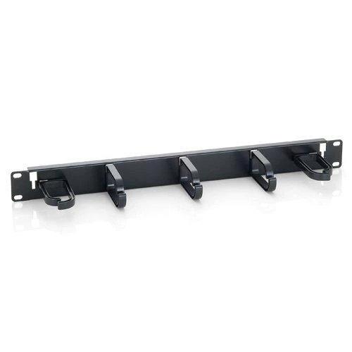 DELTACO 19 "Kabelių skydelis, 1U, 5 laikikliai, kabelių valdymas, juodas / 19-4