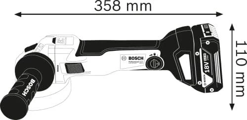 Bosch GWS 18V-10, LB 2x5.0, 18V-40