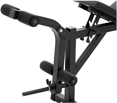 Gymrex treniruočių suolelio kojų atramos mechanizmas