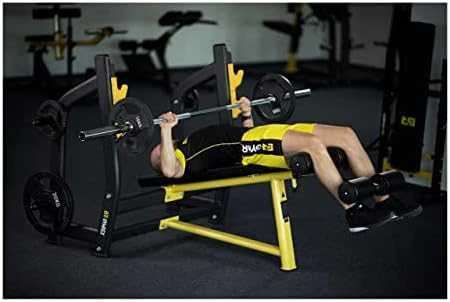 Gymrex suoliukas spaudimui kampu su sportininku