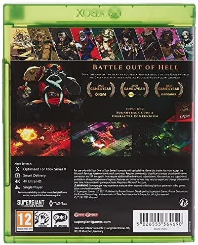 Nintendo Supergiant Games Hades XBOX Series X