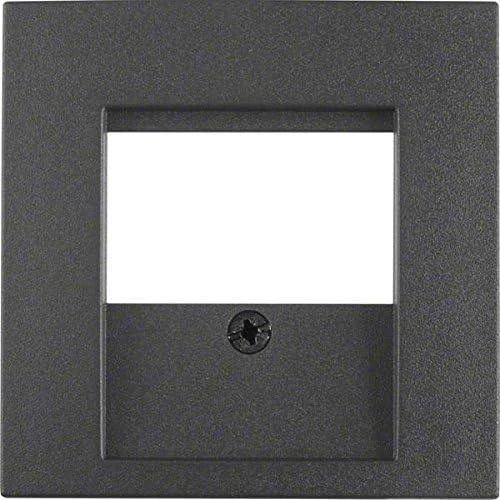 Hager Priekinė plokštė garsiakalbių lizdui ir USB įkrovimui antracito kilimėlis kvadratinis B3/7 (10331606)
