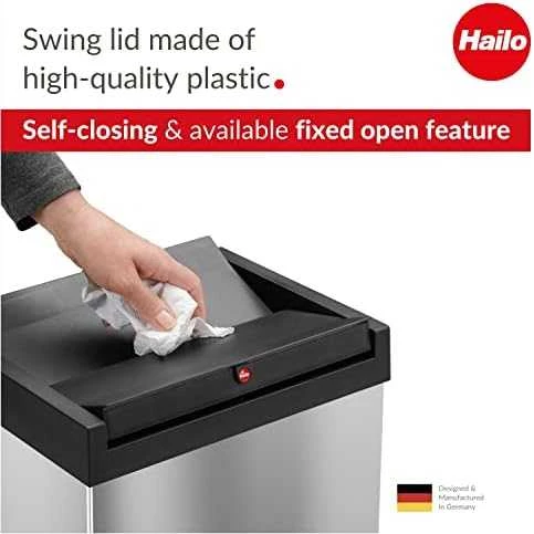Hailo Šiukšliadėžė Big-Box Swing, nerūdijantis plienas, 35l, L dydžio