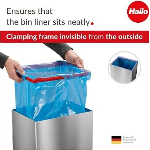 Hailo Šiukšliadėžė Big-Box Swing, nerūdijantis plienas, 35l, L dydžio