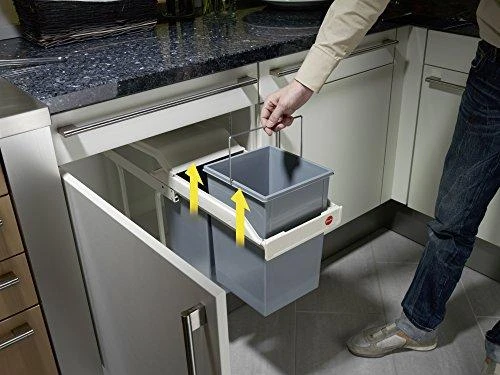 Hailo Spintelės šiukšliadėžė Multi-Box Duo, kreminė, 2x14l, L dydžio