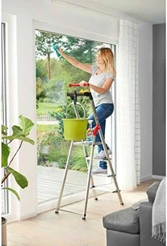 Hailo Buitinės kopėčios L85 ComfortLine / aliuminio / 4 pakopų 4007126023810