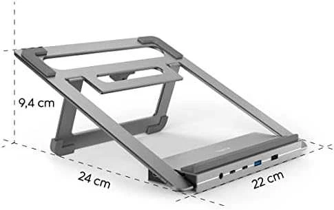Hama USB-C prijungimo stotelė Connect 2 biuro stovas, nešiojamasis kompiuteris, 12 prievadų