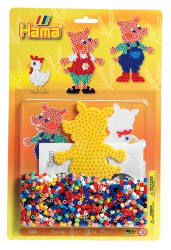 Hama 4014: 1100 koralikų midi, kiaulytės formos pagrindas