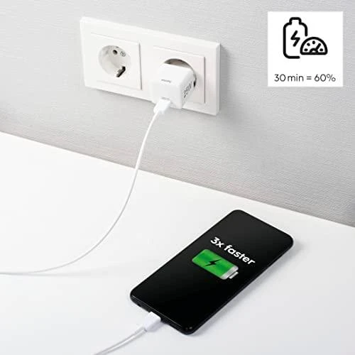 Hama mini 25W PD/QC 3.0 1x USB-C balta