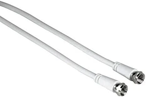 Baltas F-F tipo antenos kabelis 3m