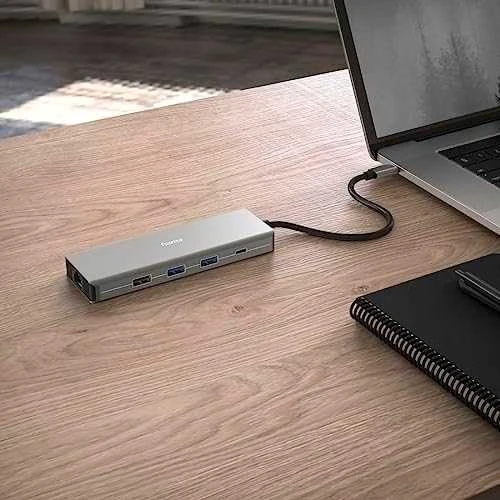 Nešiojamojo kompiuterio prijungimo stotis Hama Connect 2 Media USB-C / 100W