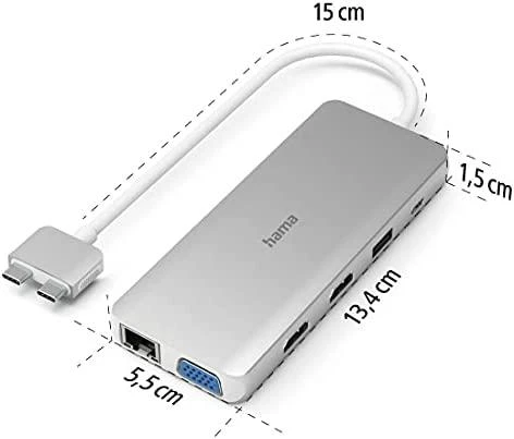 Hama kelių prievadų USB-C Apple MacBook Air & Pro
