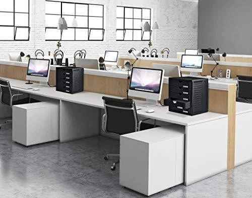 HAN Rinkinys 5 SZUFLADEK SYSTEM-BOX HAN A4 POLISTYREN SZARO-Mėlynas - HN145014-10