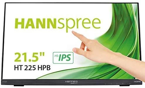 Monitorius Hannspree HT 225 HPB 54,6 cm (21.5") 1920 x 1080 pikseliai Juoda „Multi-touch“ Stalo paviršius