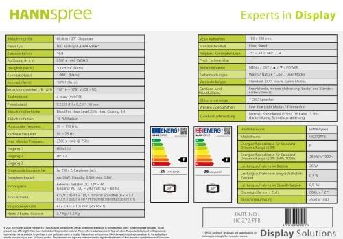 Monitorius Hannspree HC272PFB