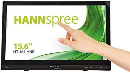 Monitorius Hannspree HT 161 HNB 39,6 cm (15.6") 1366 x 768 pikseliai Juoda „Multi-touch“ Stalo paviršius