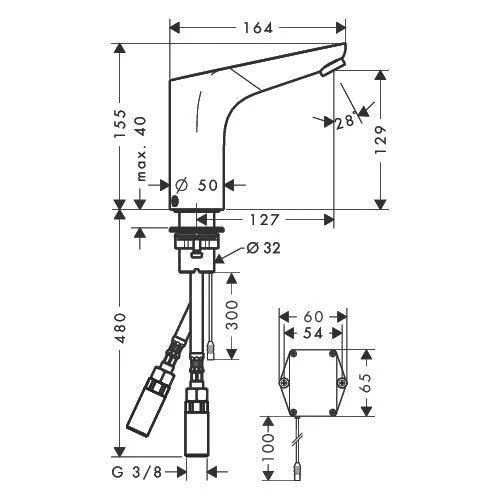 Hansgrohe FOCU.ELECTRIC.BA.UMY.Z RE.TEMPERA.ZA.BA.