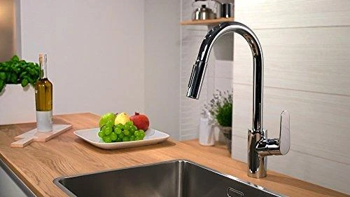 Hansgrohe Focus 240 virtuvinis maišytuvas su ištraukiamu snapu, chromas